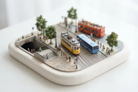 The same sights by public transport